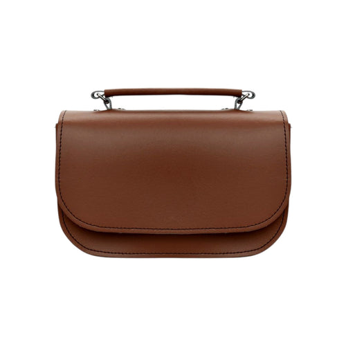 Zatchels Aura Leather Handbag in Chestnut, product view 1