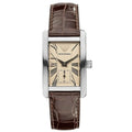 Emporio Armani AR0154 Rectangular Leather Strap Watch
