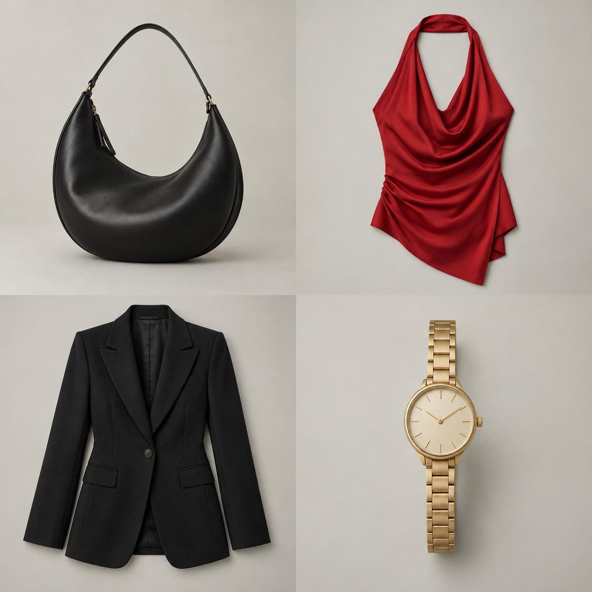 Illustrative concept of The crescent shoulder bag, not actual stock