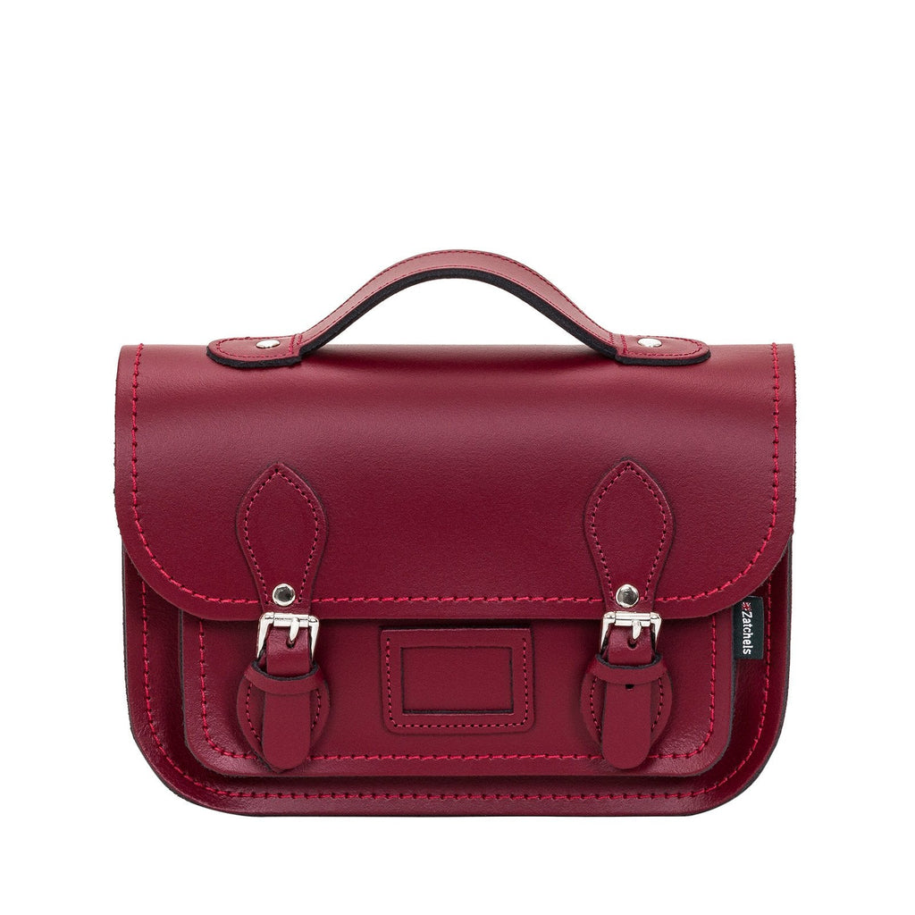 Zatchels Leather Midi Satchel in Oxblood, product view 1