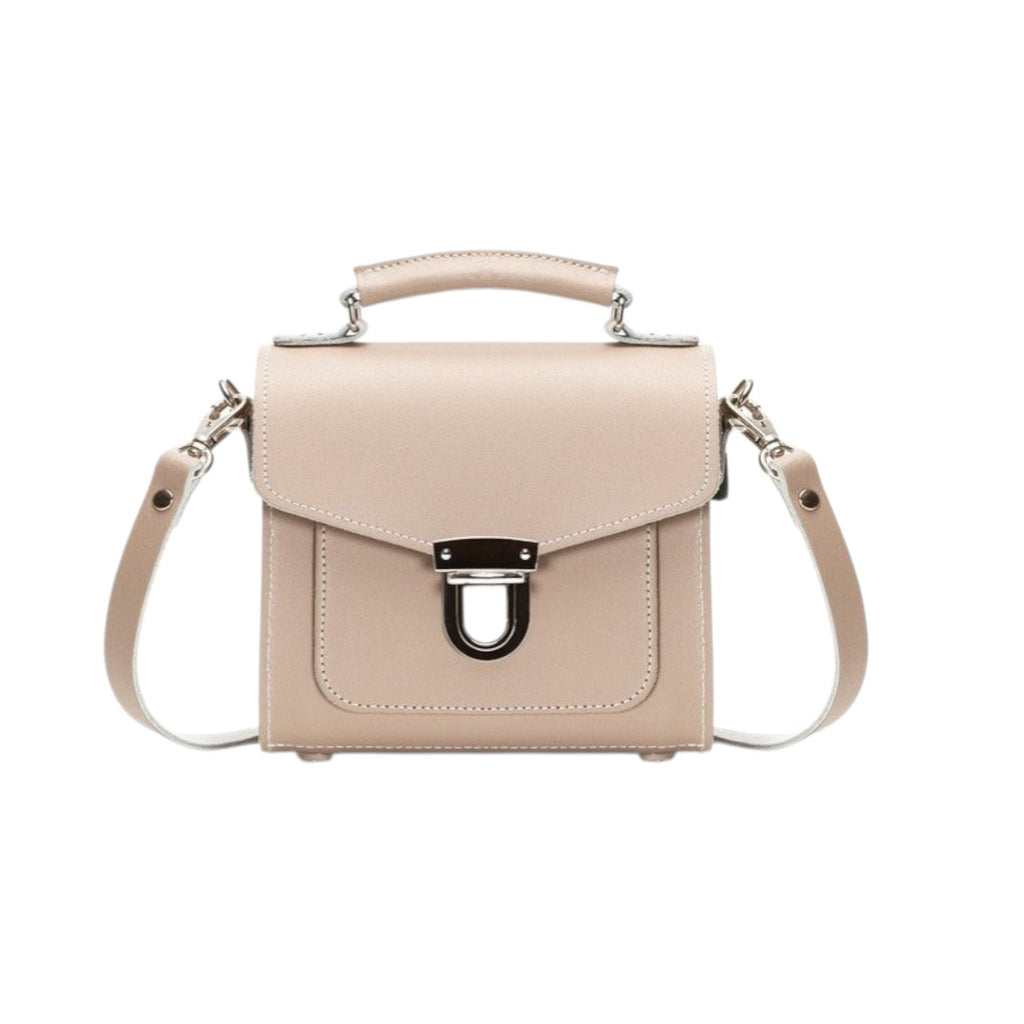 Zatchels Sugarcube Leather Handbag in Iced Coffee, product view 1